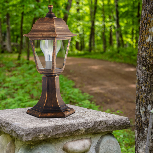 Sobremuro Exterior Albahaca Oro Viejo – luminaria de exterior IP44 de Fabrilamp/Abrilia, para jardín y terraza, estilo clásico