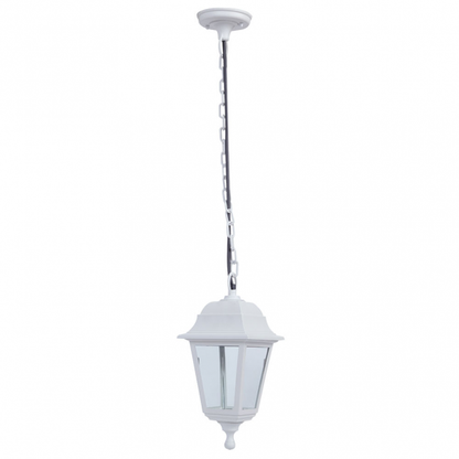 Colgante exterior Albahaca blanco de Fabrilamp, modelo 125891001. Iluminación exterior IP44 para jardín y terraza.