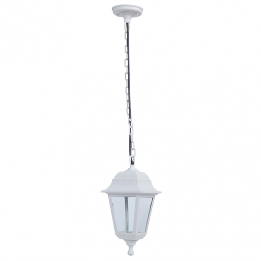 Colgante exterior Albahaca blanco de Fabrilamp, modelo 125891001. Iluminación exterior IP44 para jardín y terraza.