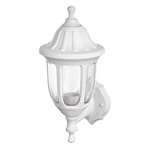 Aplique exterior Angélica Blanco de Fabrilamp (125961001), iluminación para jardín, IP44, policarbonato, estilo clásico