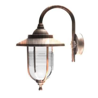 Aplique exterior Canela Oro Viejo – Fabrilamp, modelo 126061016, aplique clásico en policarbonato para iluminación exterior, acabado Canela y Oro Viejo, IP44