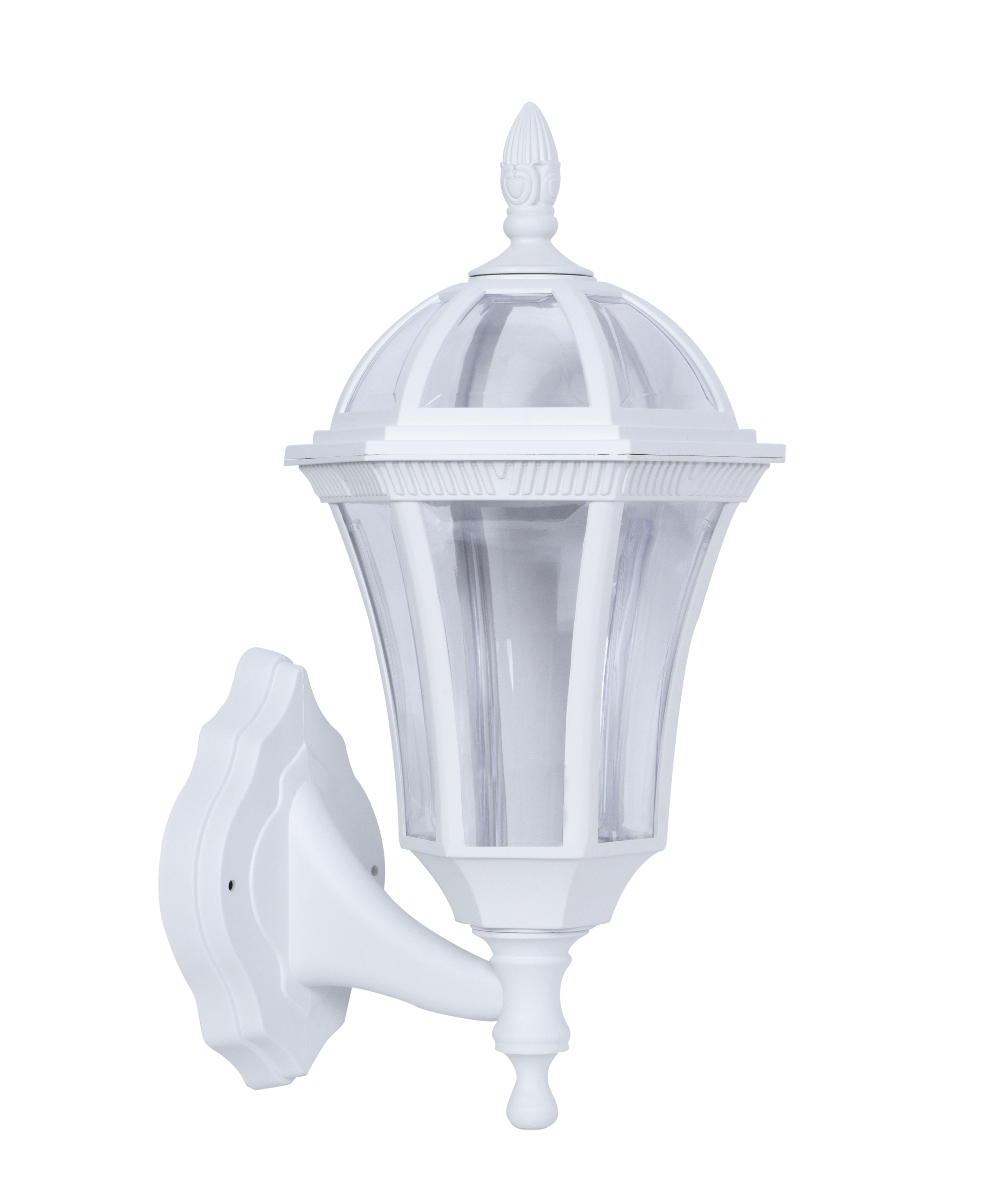 Aplique Exterior Comino Blanco de Fabrilamp, lámpara de pared clásica en policarbonato para iluminación exterior, ideal para jardín y terraza (modelo 126161001)