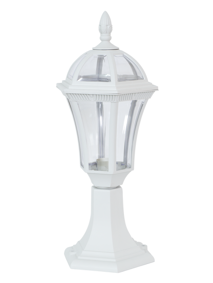 Sobremuro exterior Comino Blanco - Fabrilamp, iluminación exterior para jardín o terraza, carcasa de policarbonato, modelo 126171001