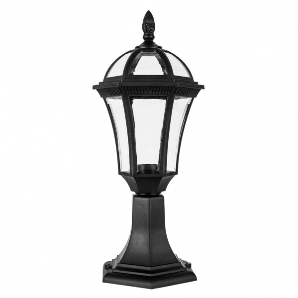 Sobremuro exterior Comino Negro IP44 en policarbonato, Fabrilamp 126171009, iluminación exterior para jardín