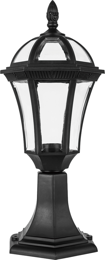 Sobremuro Exterior Comino Negro IP44 – Fabrilamp 126171009, Iluminación Exterior para Jardín en Policarbonato Negro, Estilo Clásico