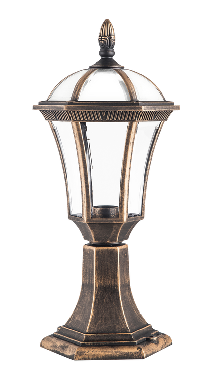 Sobremuro Exterior Comino Oro Viejo de Fabrilamp – Iluminación Exterior para Jardín y Terraza, acabado Oro Viejo, policarbonato