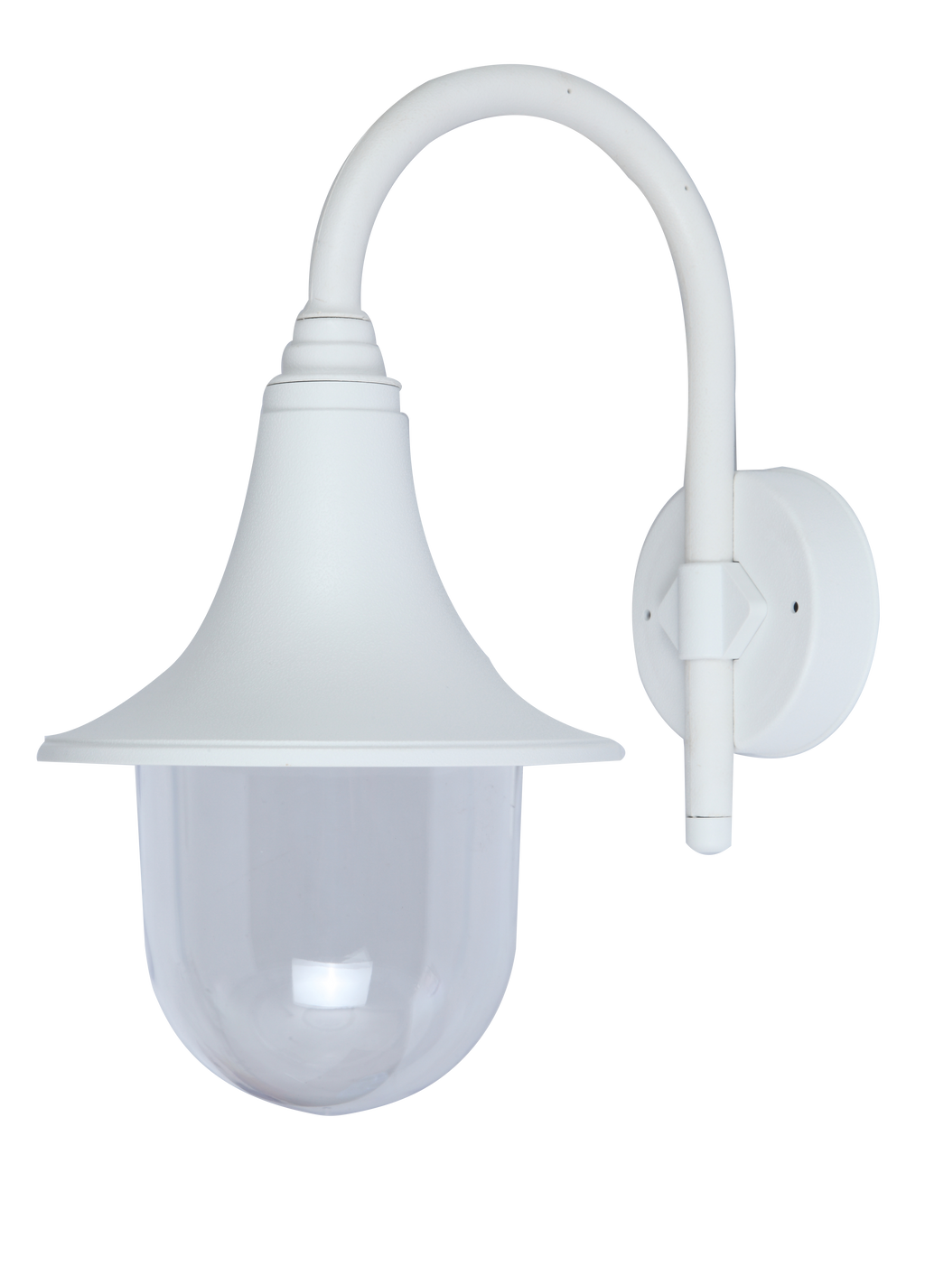 Aplique Exterior Hinojo Blanco de Fabrilamp (126261001) – iluminación exterior clásica en blanco para jardín y terraza, fabricado en policarbonato, perfecto para uso doméstico.