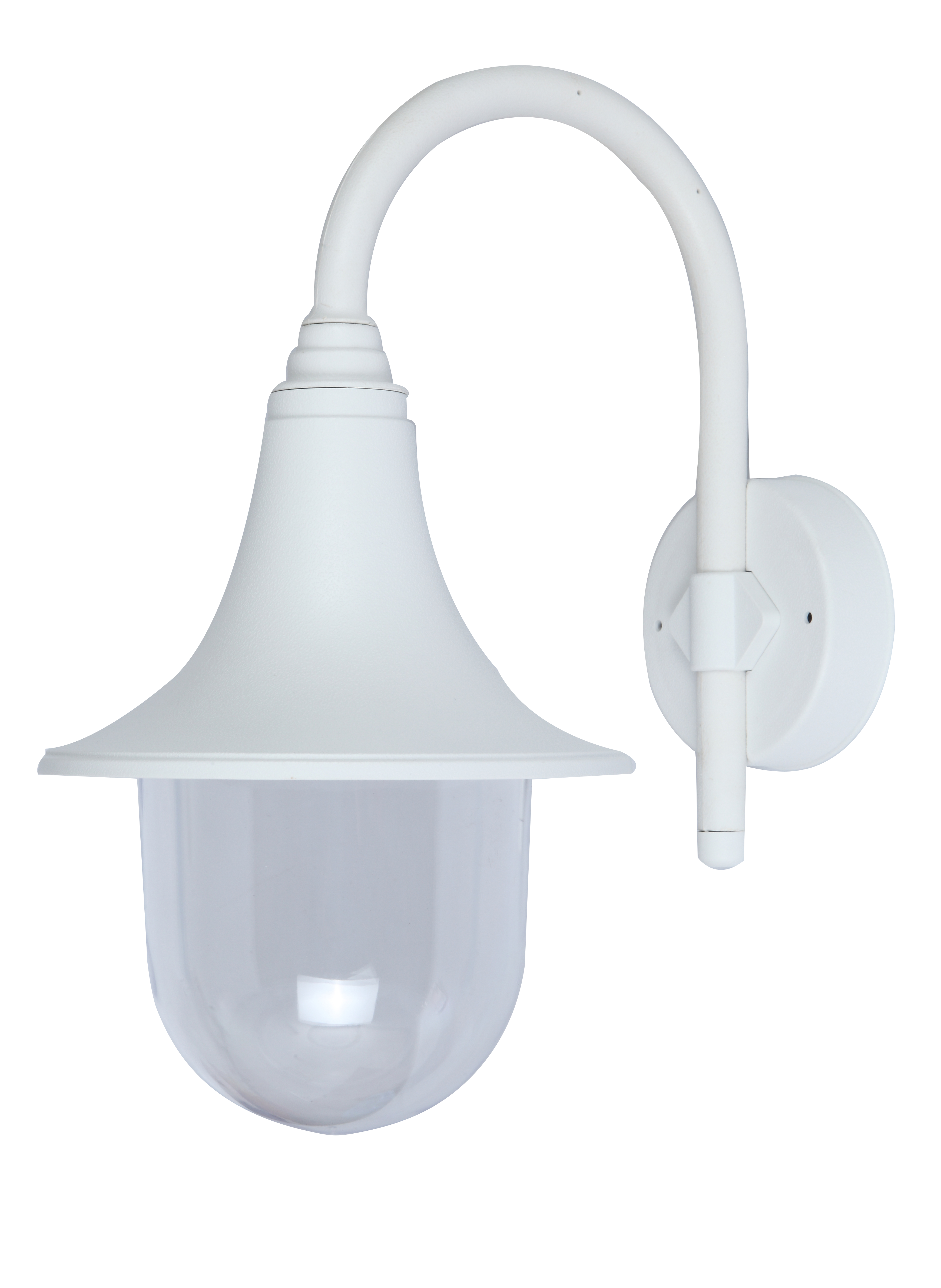 Aplique Exterior Hinojo Blanco de Fabrilamp (126261001) – iluminación exterior clásica en blanco para jardín y terraza, fabricado en policarbonato, perfecto para uso doméstico.