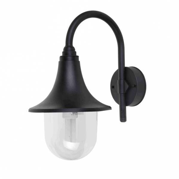 Aplique exterior Hinojo Negro de Fabrilamp, luminaria clásica para jardín y terraza en policarbonato – modelo 126261009.