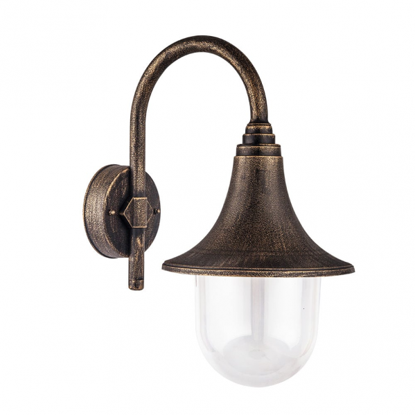 Aplique Exterior Hinojo Oro Viejo de Fabrilamp (126261016) – aplique clásico para iluminación exterior en jardín y terraza, acabado hinojo y oro viejo, fabricado en policarbonato.