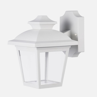 Aplique exterior MACA Blanco IP44 de Fabrilamp. Iluminación exterior en policarbonato para jardín y terraza.