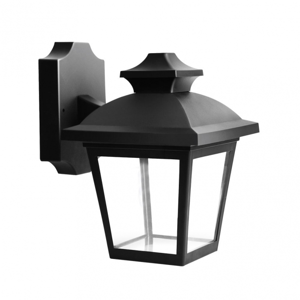 Aplique exterior Maca Negro de Fabrilamp, iluminación para jardín y terraza; policarbonato, IP44, modelo 126361009.