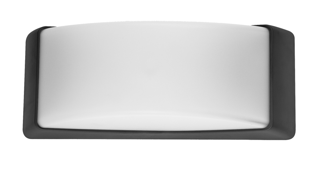 Aplique exterior Azuki negro de Fabrilamp, modelo 126561009, iluminación para jardín en policarbonato, IP65, diseño moderno.