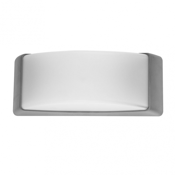 Aplique exterior Azuki gris de Fabrilamp, 1xE27, IP65, iluminación para jardín y terraza, policarbonato, estilo moderno.