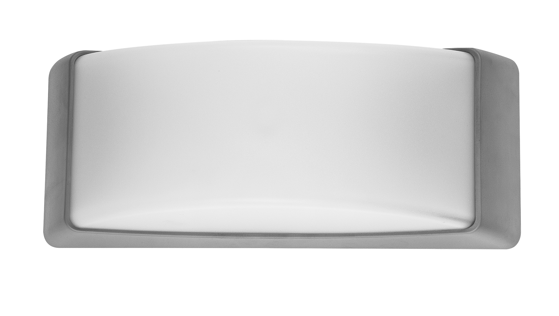 Aplique exterior Azuki Gris 1xE27 – Fabrilamp, modelo 126561028, luminaria de pared IP65, policarbonato, ideal para jardín y terraza.