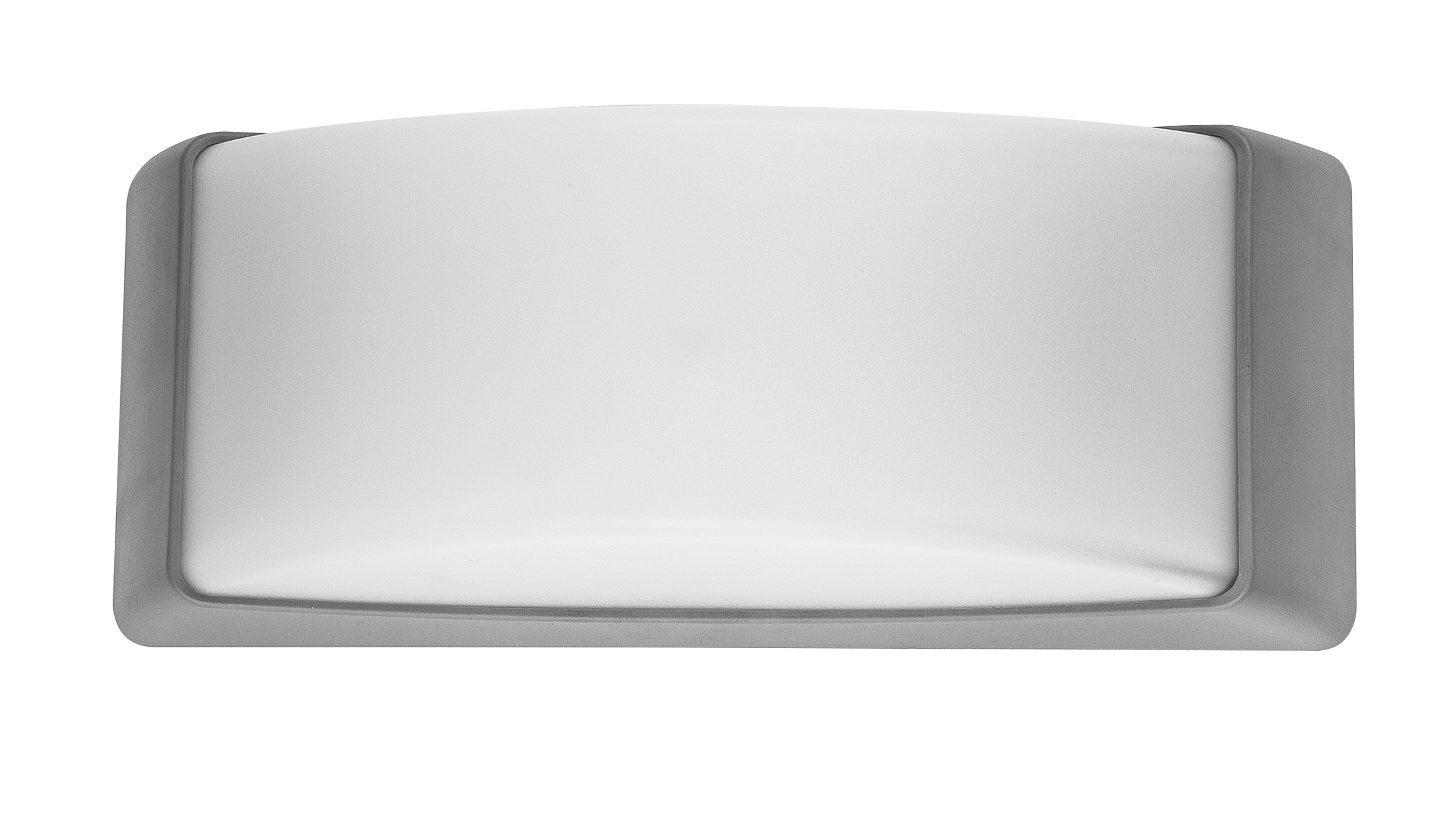 Aplique exterior Azuki Gris 1xE27 – Fabrilamp, modelo 126561028, luminaria de pared IP65, policarbonato, ideal para jardín y terraza.