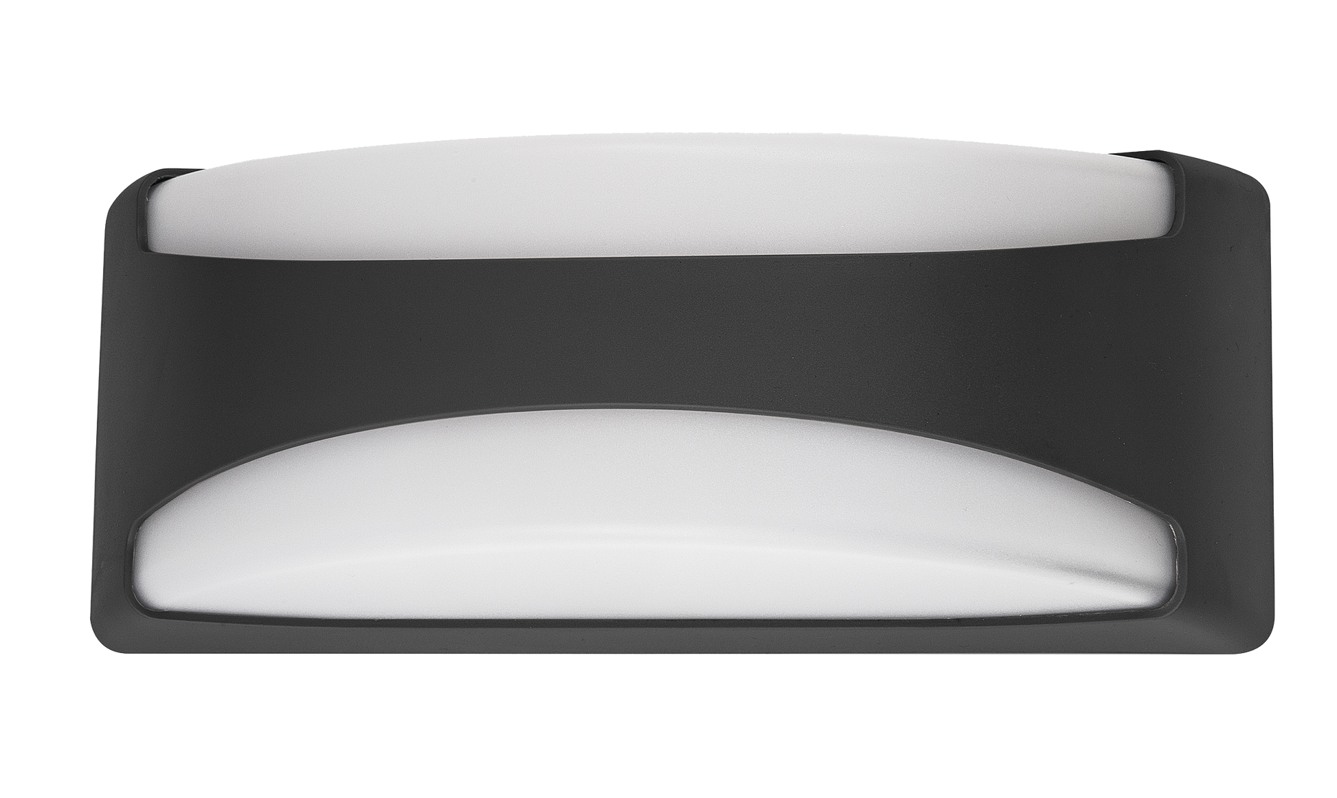 Aplique exterior Daikon negro IP65 de Fabrilamp, iluminación moderna para jardín y terraza en policarbonato.