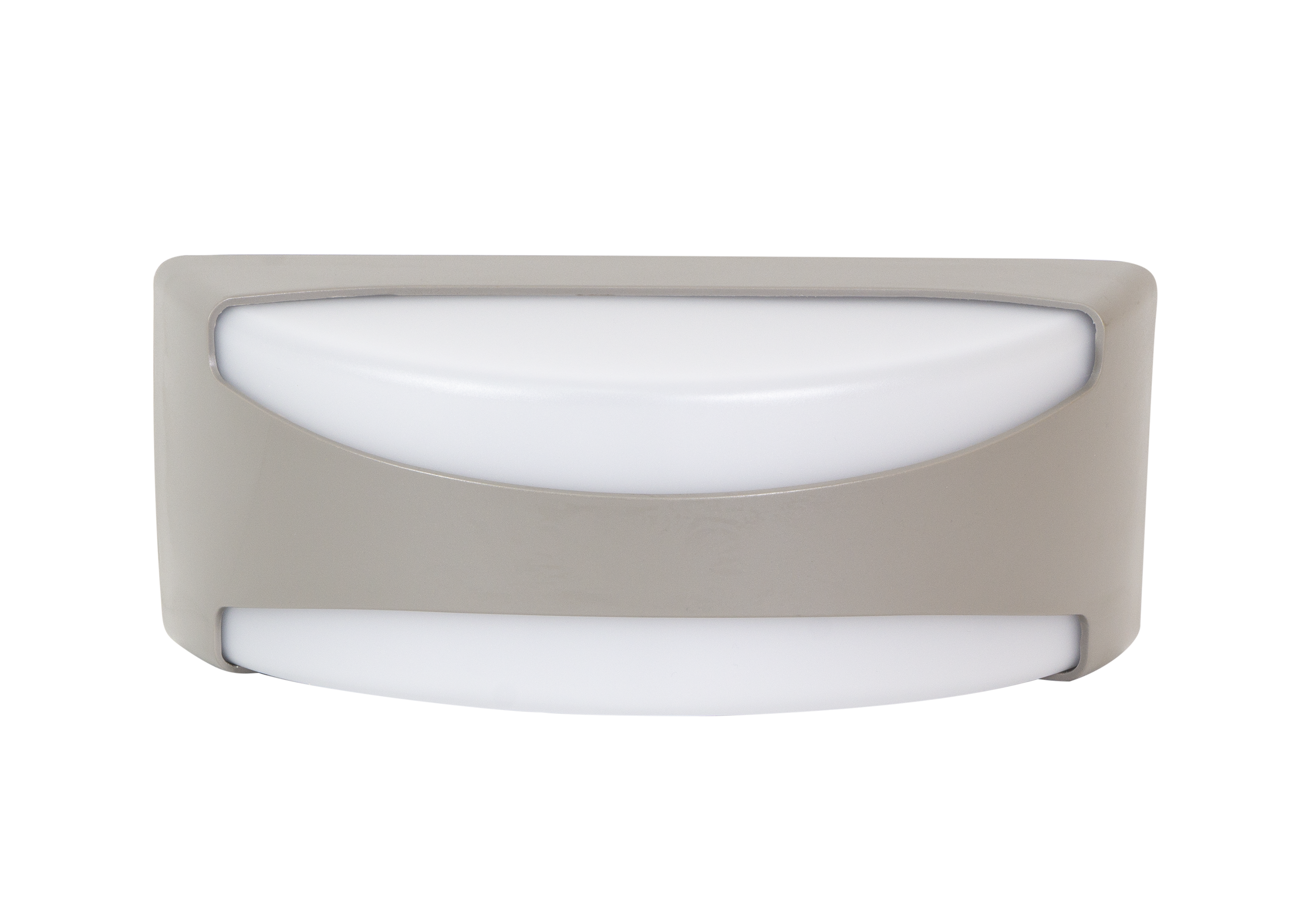 Aplique exterior Daikon gris IP65 de Fabrilamp en policarbonato, iluminación exterior para jardín y terraza – diseño moderno.