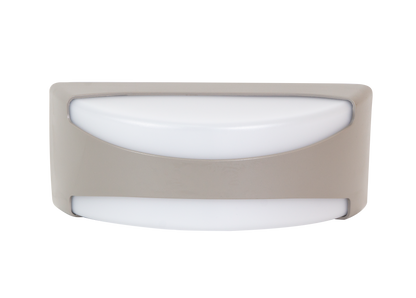 Aplique exterior Daikon gris IP65 de Fabrilamp en policarbonato, iluminación exterior para jardín y terraza – diseño moderno.