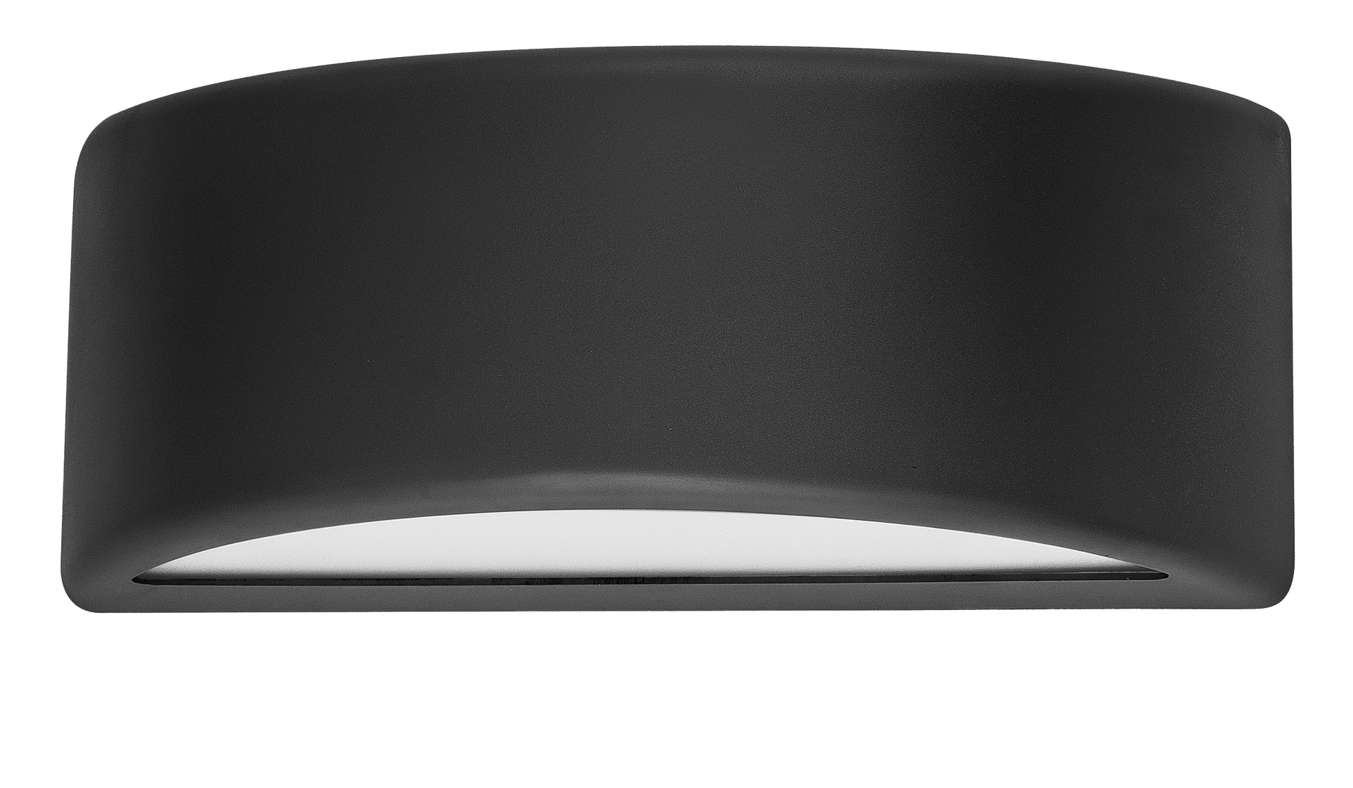 Aplique exterior Kefir negro IP65 de Fabrilamp, iluminación para jardín en policarbonato, modelo 126761009
