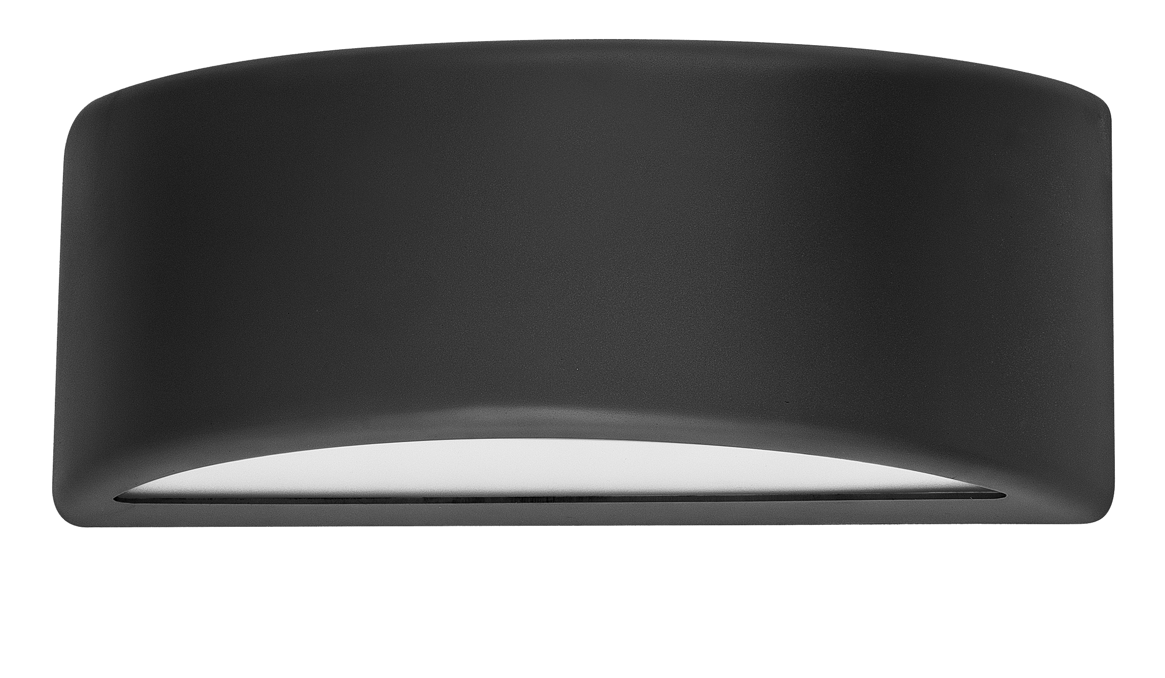 Aplique exterior Kefir negro IP65 de Fabrilamp, iluminación para jardín en policarbonato, modelo 126761009