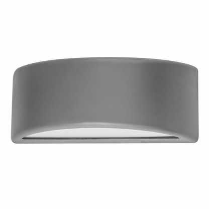 Aplique exterior Kefir gris IP65 de policarbonato, 13,2 × 32 × 13 cm, iluminación para jardín – Fabrilamp (126761028)