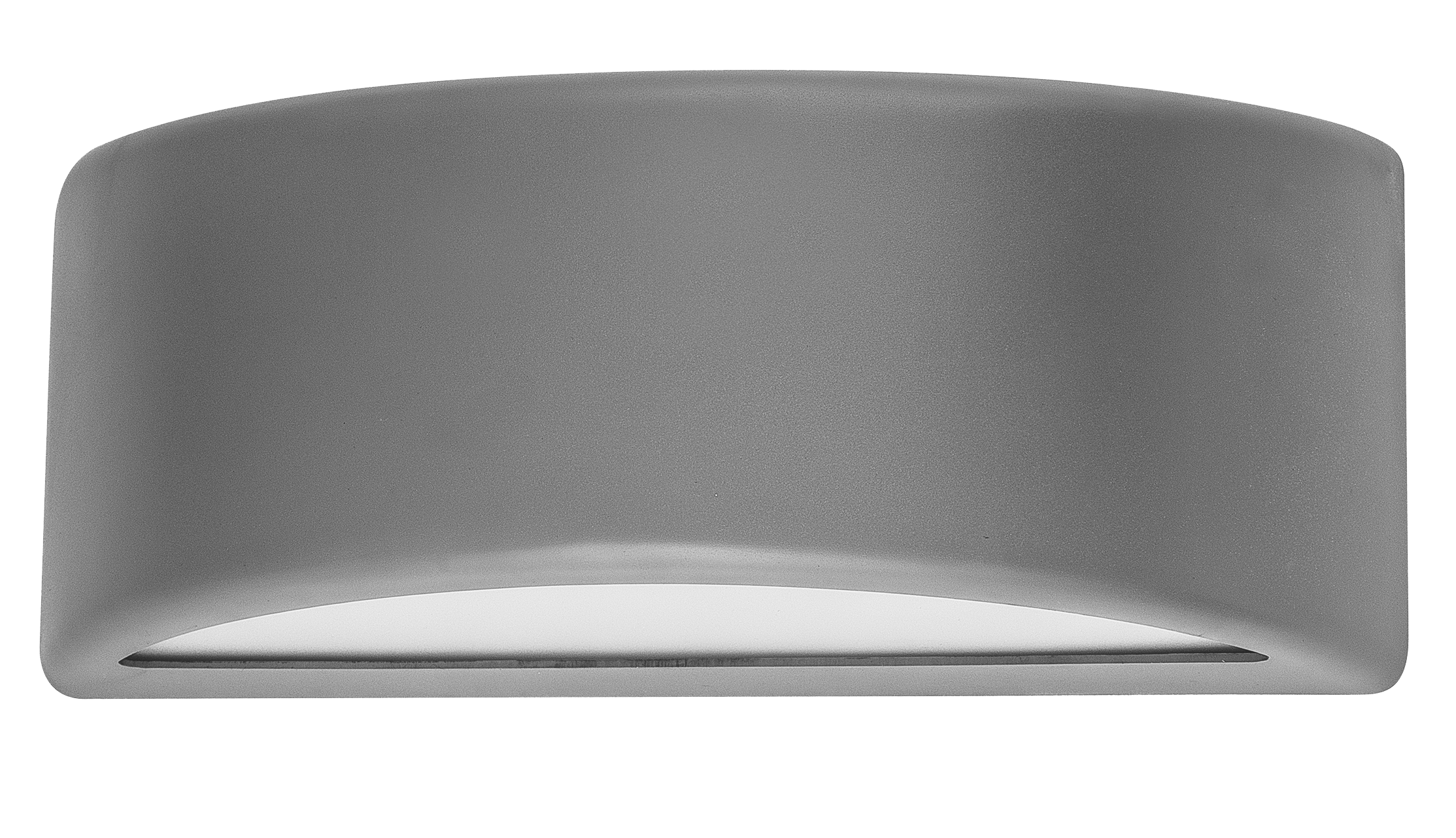 Aplique exterior Kefir gris IP65 de 13,2 x 32 x 13 cm, Fabrilamp. Iluminación exterior para jardín en policarbonato, estilo moderno.