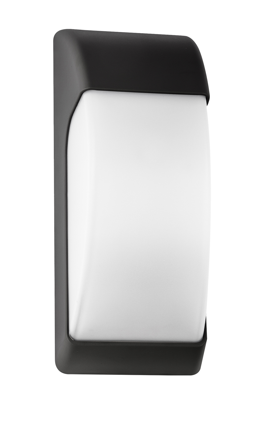 Aplique exterior Espelta Negro IP65 de Fabrilamp/Abrila, iluminación para jardín y terraza, policarbonato negro, diseño moderno (126861009)