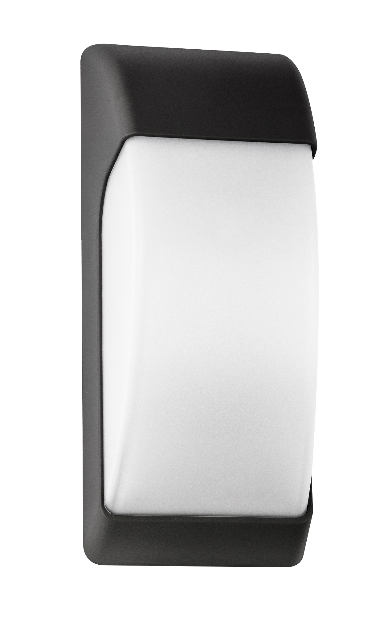 Aplique exterior Espelta Negro IP65 de Fabrilamp/Abrila, iluminación para jardín y terraza, policarbonato negro, diseño moderno (126861009)