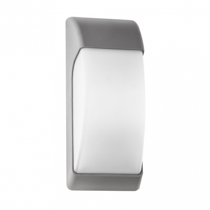 Aplique Exterior Espelta Gris - Fabrilamp, modelo 126861028. Lámpara de pared de exterior en color gris espelta, IP65, policarbonato, iluminación exterior para jardín y terraza (doméstico).