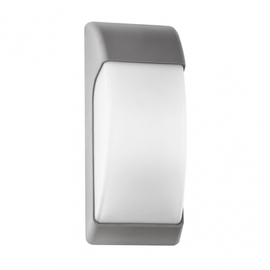 Aplique Exterior Espelta Gris - Fabrilamp, modelo 126861028. Lámpara de pared de exterior en color gris espelta, IP65, policarbonato, iluminación exterior para jardín y terraza (doméstico).