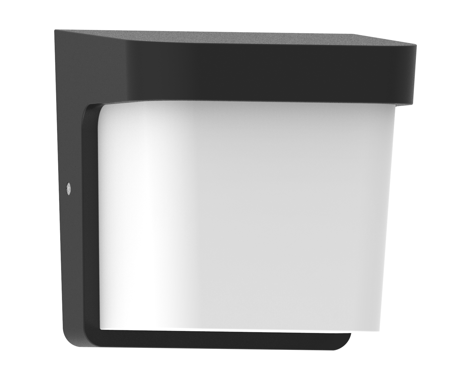 Aplique exterior Agar negro de Fabrilamp, modelo 127061009, iluminación exterior para jardín y terraza en policarbonato