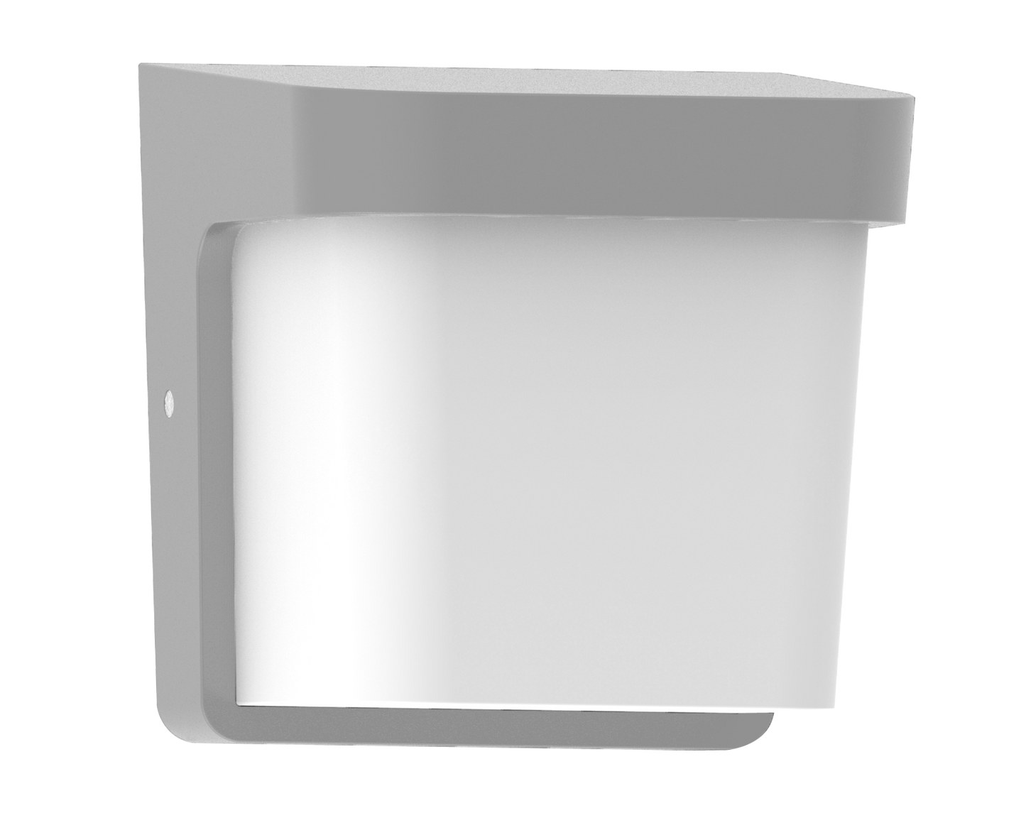 Aplique exterior Agar gris IP65 de Fabrilamp (127061028) para jardín y terraza; iluminación exterior en policarbonato moderno