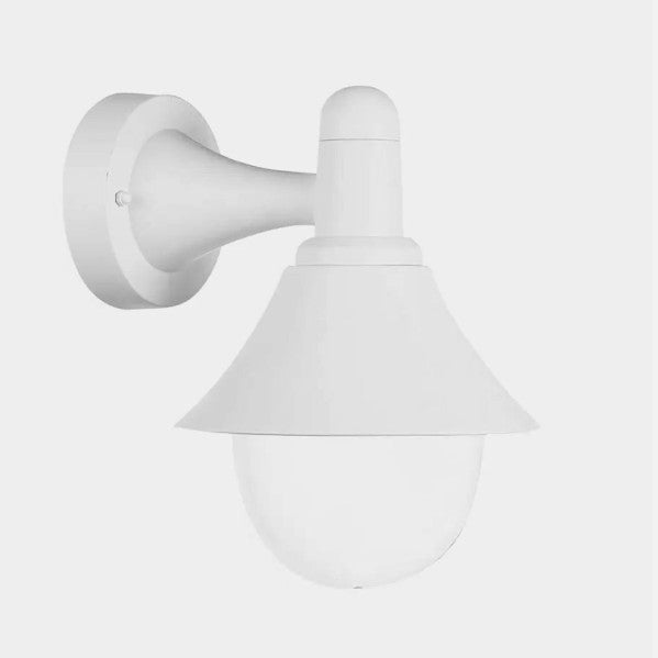 Aplique exterior blanco Mentol de Fabrilamp, iluminación para jardín y terraza en policarbonato, modelo 127161001.