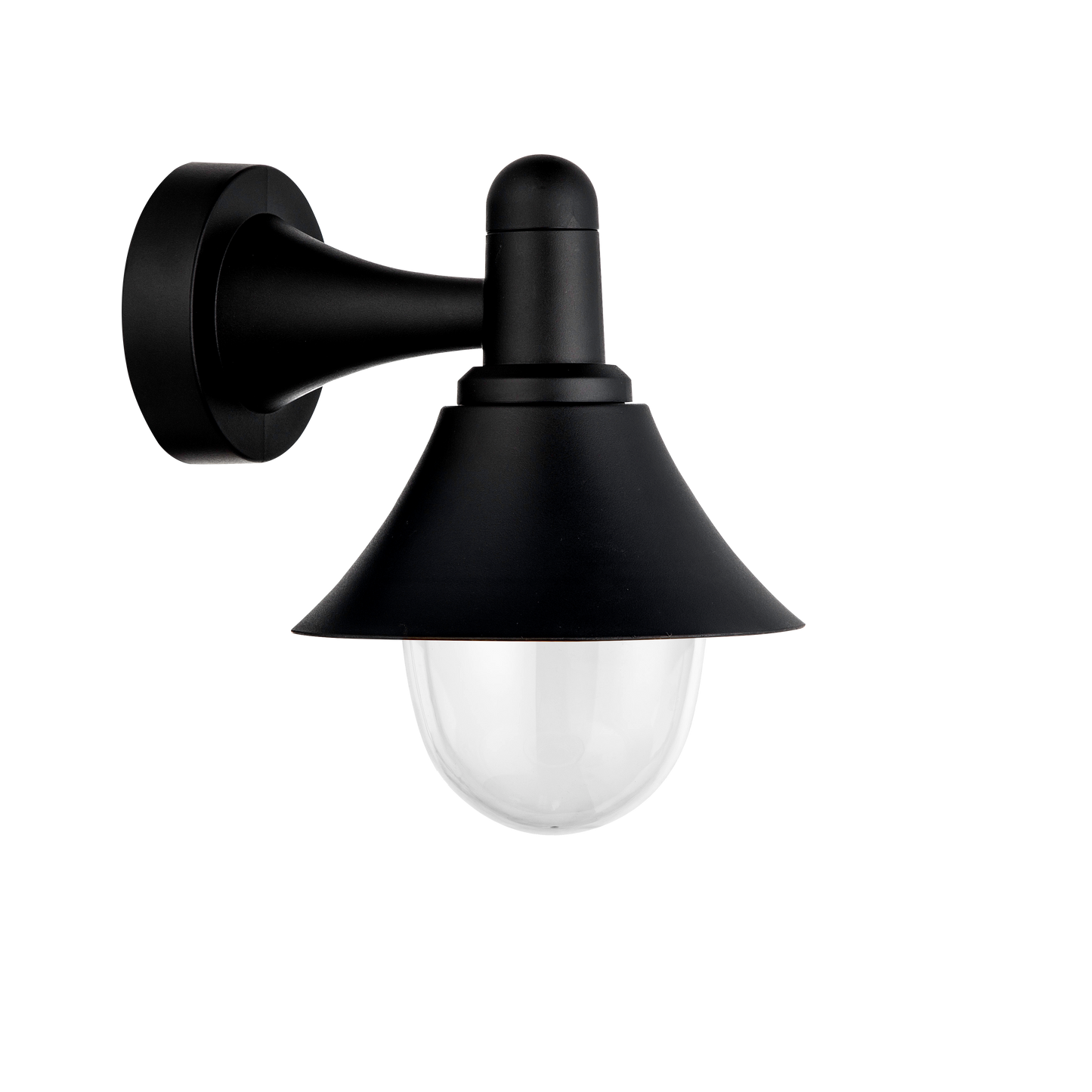 Aplique exterior Mentol Negro IP44 Fabrilamp 127161009, en policarbonato, iluminación de jardín