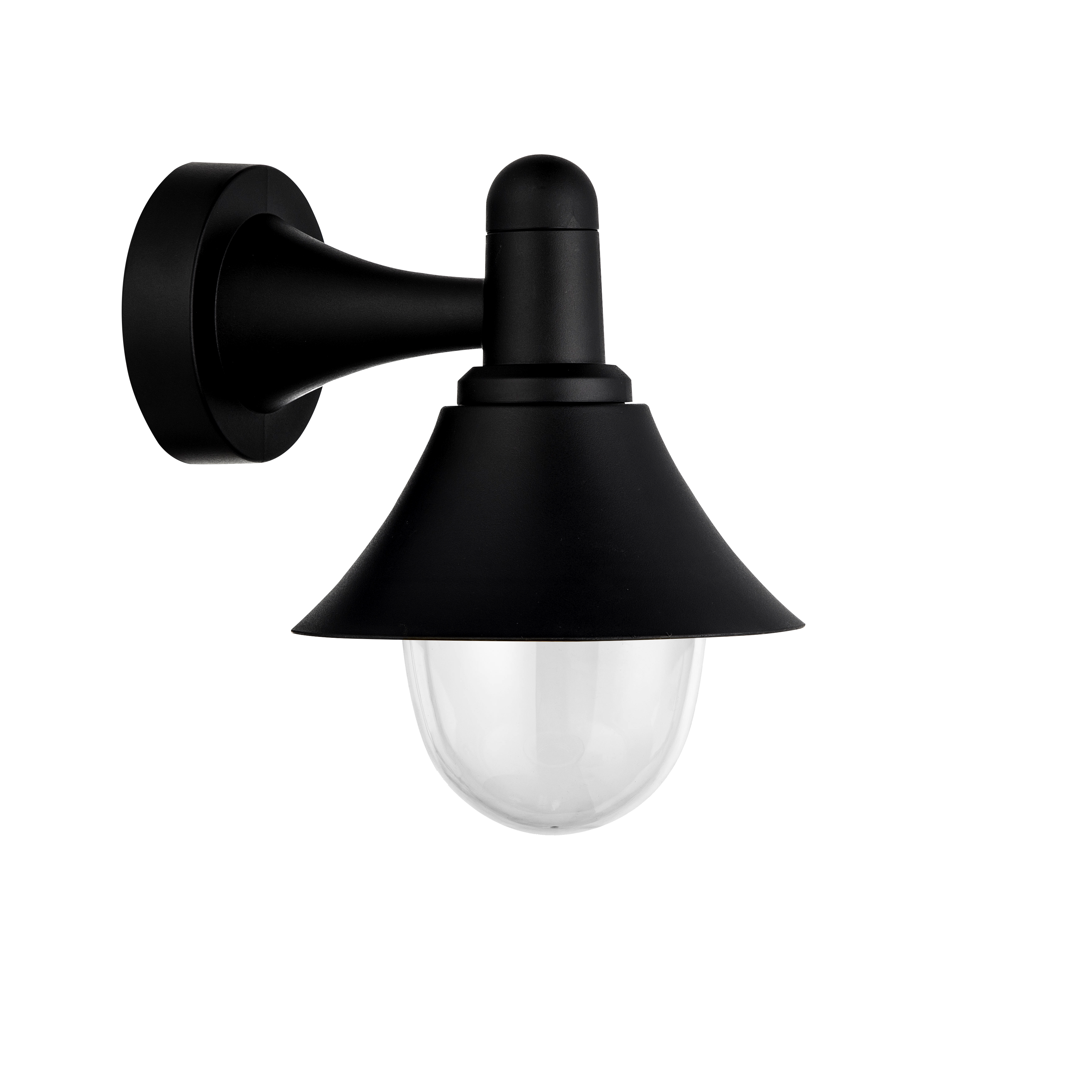 Aplique exterior Mentol Negro IP44 Fabrilamp 127161009, en policarbonato, iluminación de jardín