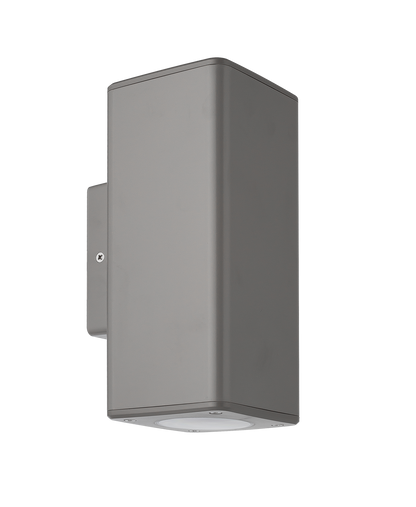 Aplique exterior Yopol Gris de Fabrilamp, iluminación para jardín y terraza, IP54, policarbonato, modelo 127261028.