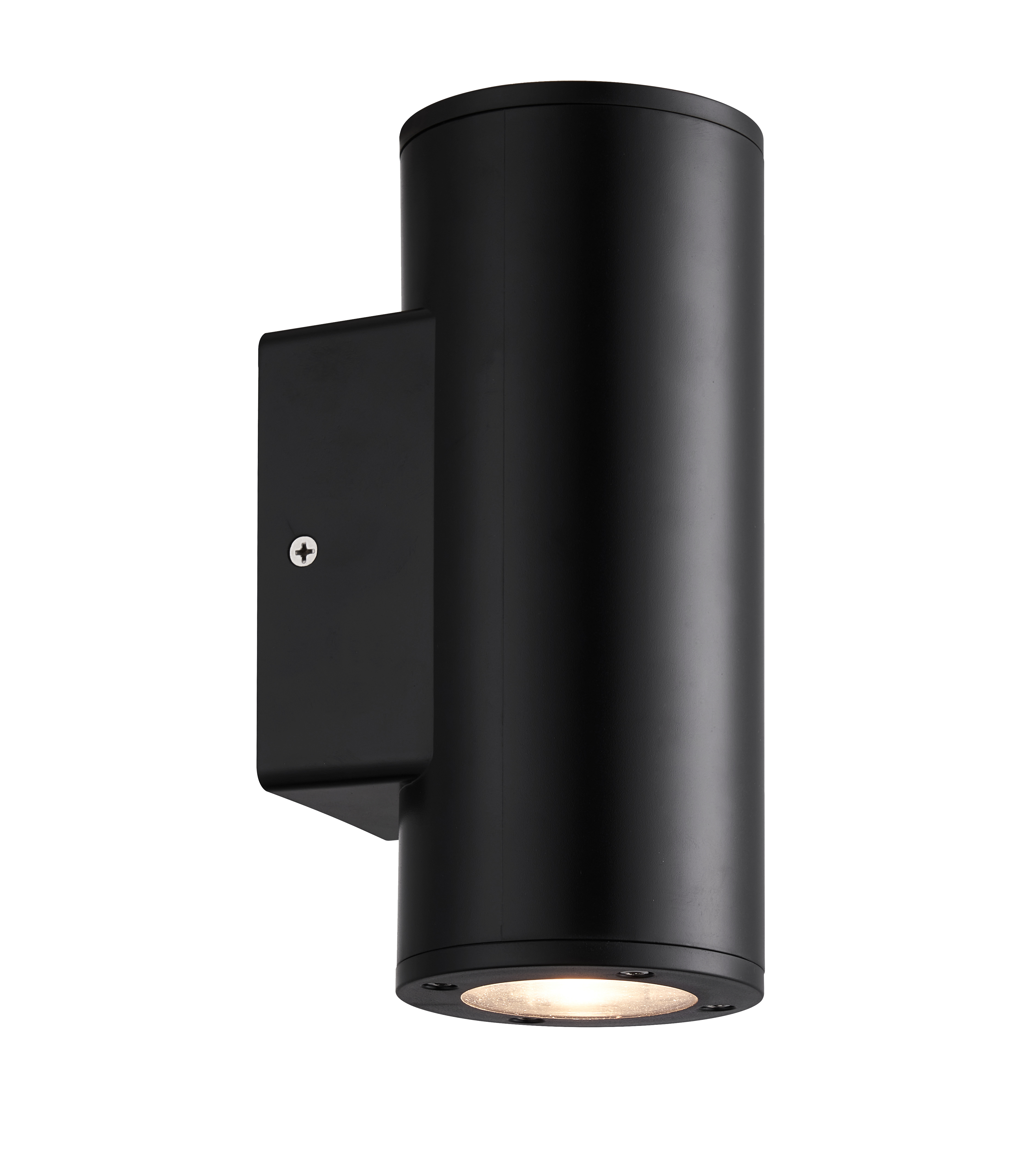 Aplique exterior Yopol negro cilindro de Fabrilamp (127261109) IP54 en policarbonato - iluminación exterior moderna