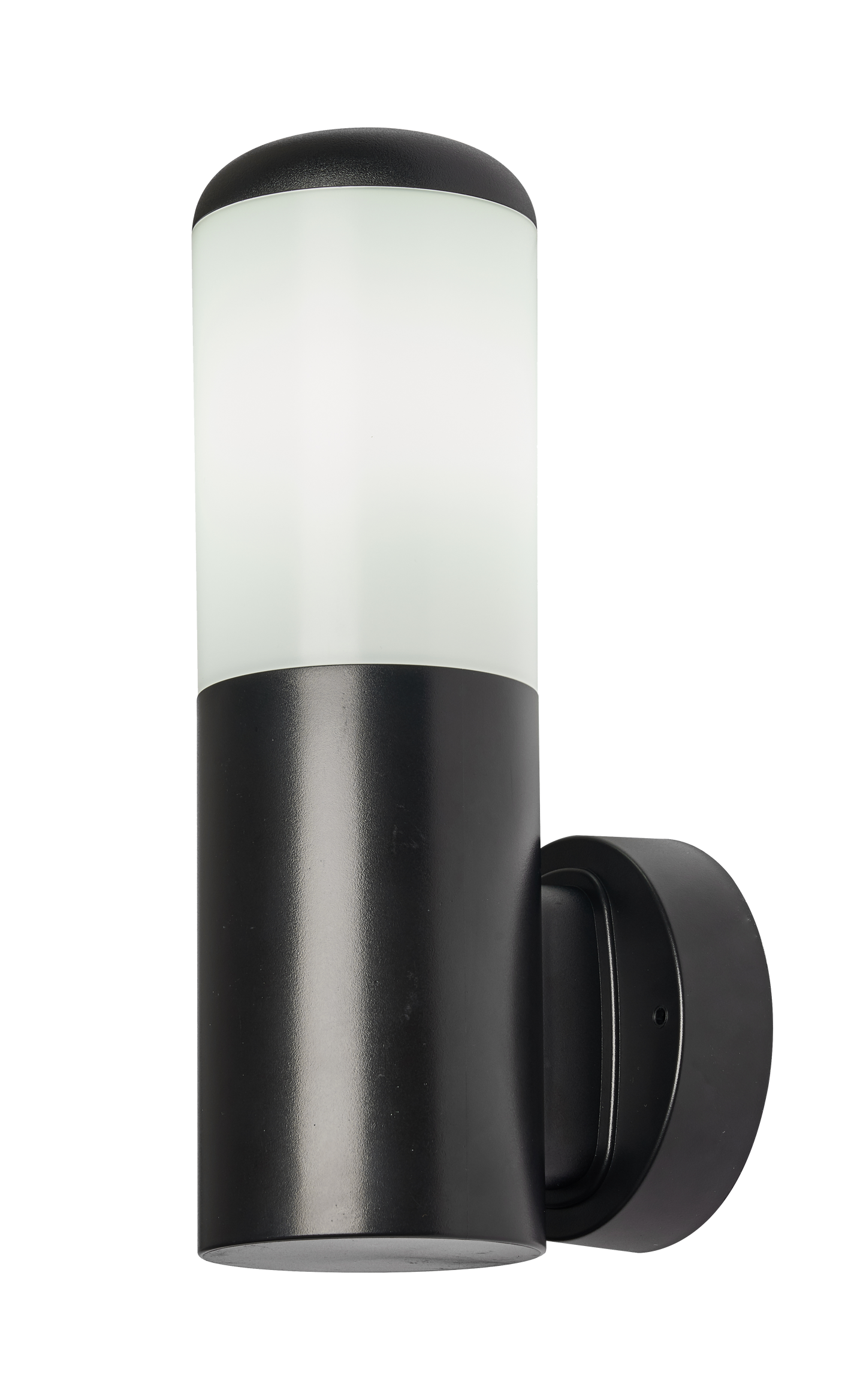 Aplique exterior Azafrán negro IP44 de Fabrilamp (127361009) en policarbonato, iluminación exterior moderna para jardín y terraza.