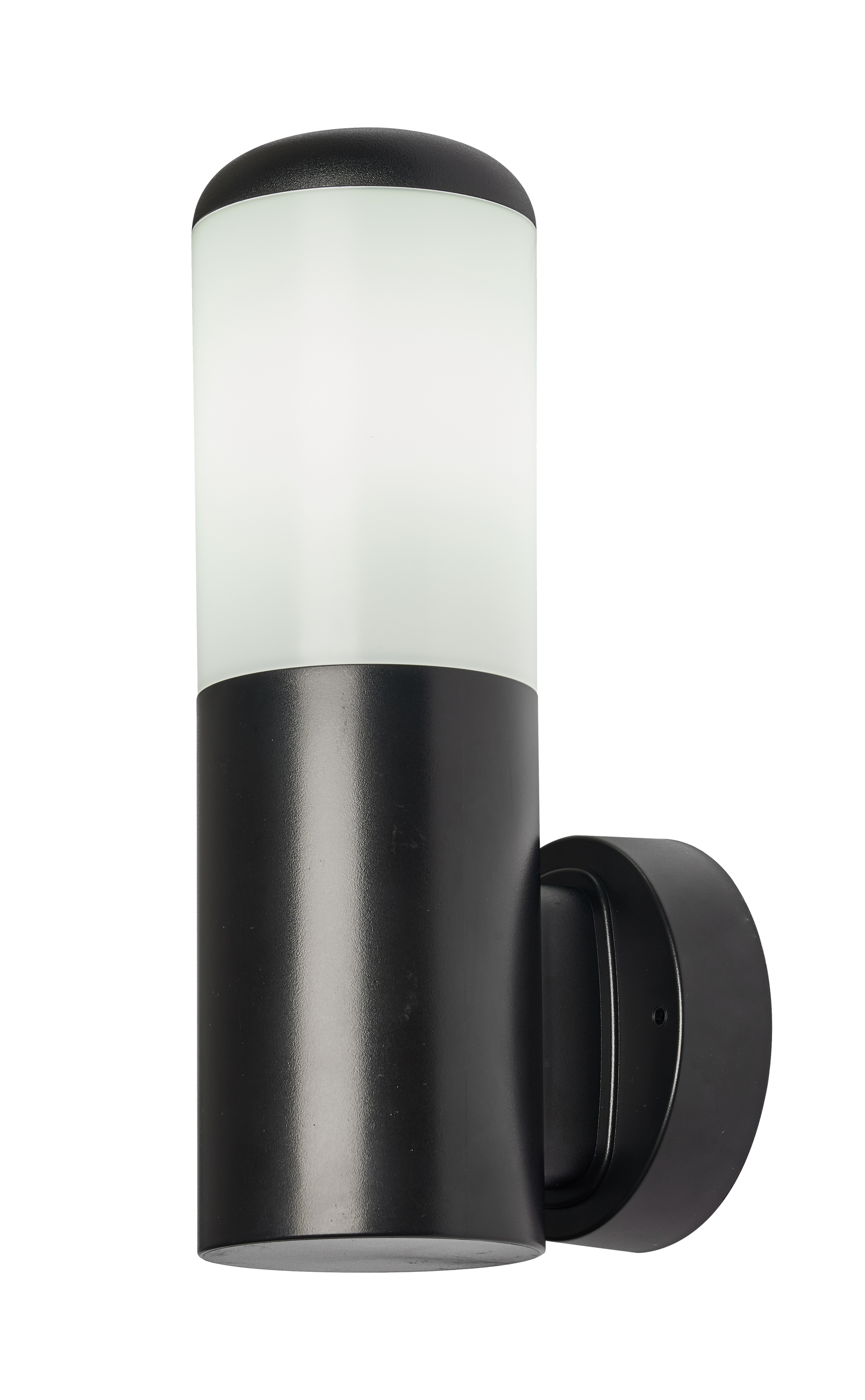 Aplique exterior Azafrán negro IP44 de Fabrilamp (127361009) en policarbonato, iluminación exterior moderna para jardín y terraza.