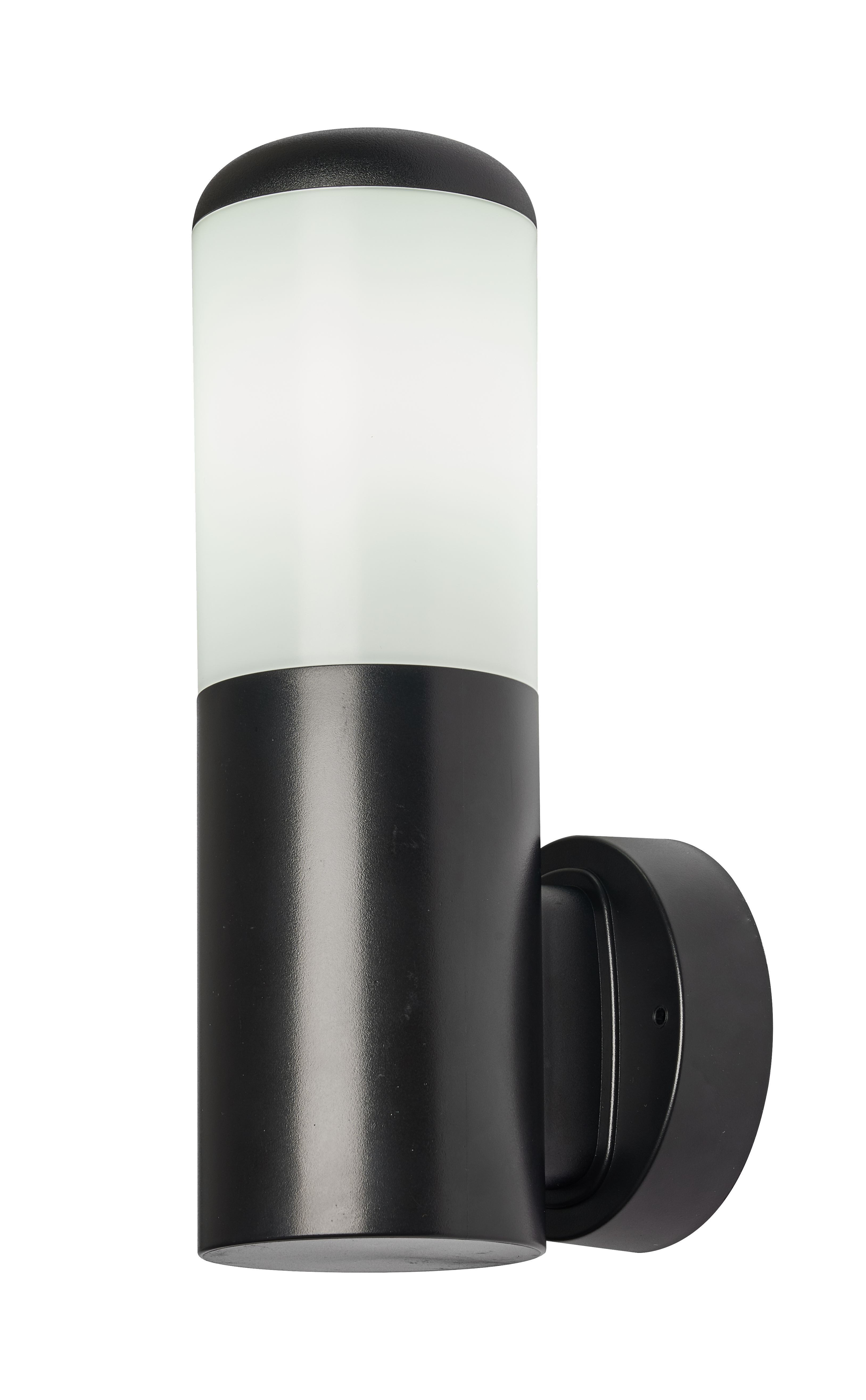 Aplique exterior Azafrán negro IP44 de Fabrilamp (127361009) en policarbonato, iluminación exterior moderna para jardín y terraza.