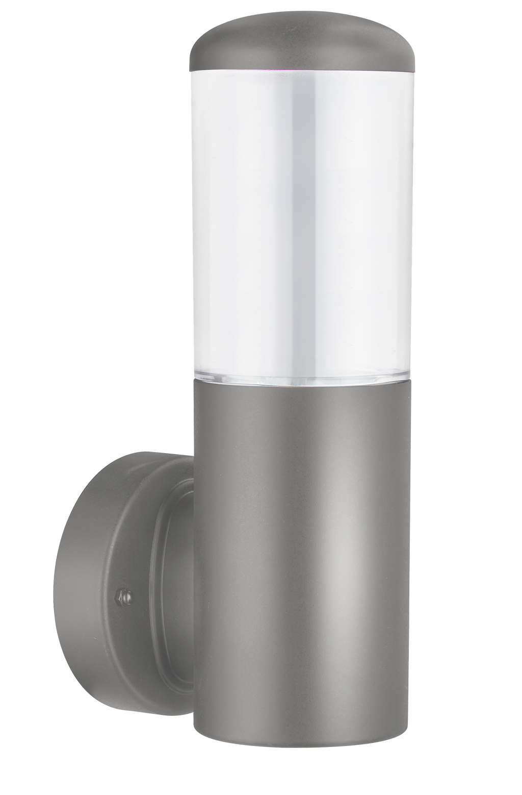 Aplique Exterior Azafrán Gris de Fabrilamp, modelo 127361028, iluminación exterior para jardín y terraza, IP44, cuerpo de policarbonato, uso doméstico.