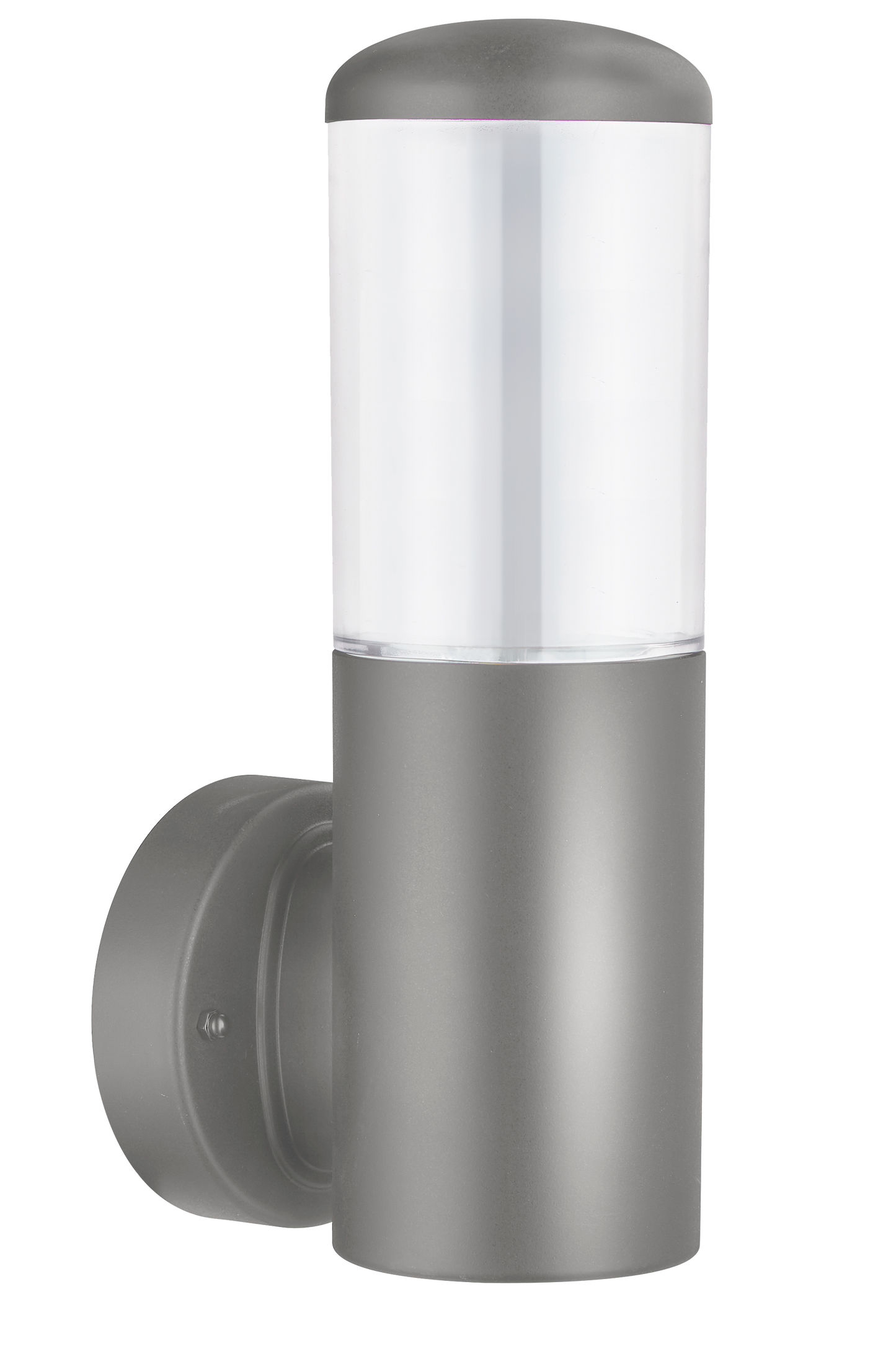 Aplique Exterior Azafrán Gris de Fabrilamp, modelo 127361028, iluminación exterior para jardín y terraza, IP44, cuerpo de policarbonato, uso doméstico.