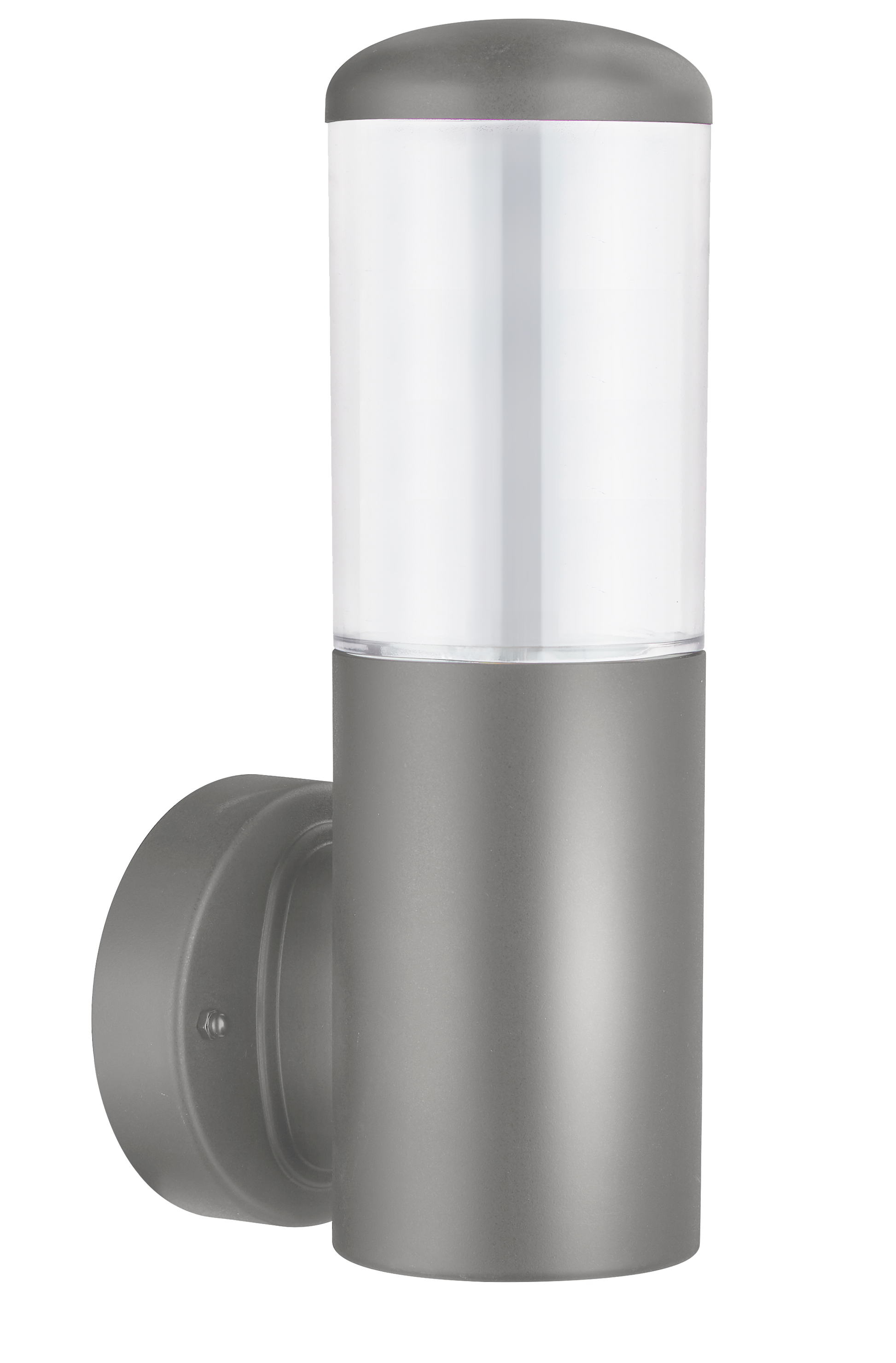 Aplique Exterior Azafrán Gris de Fabrilamp, modelo 127361028, iluminación exterior para jardín y terraza, IP44, cuerpo de policarbonato, uso doméstico.