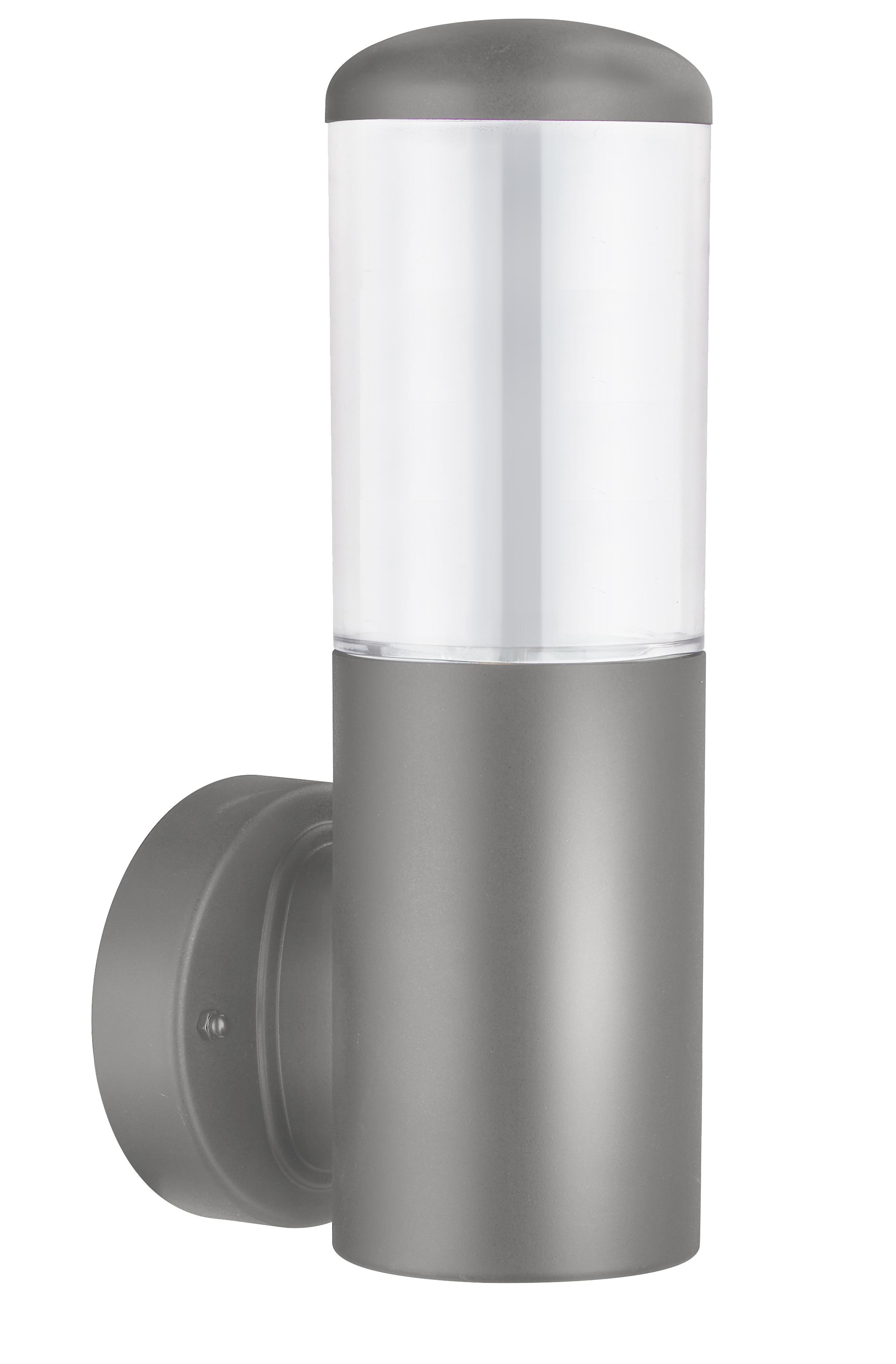 Aplique Exterior Azafrán Gris de Fabrilamp, modelo 127361028, iluminación exterior para jardín y terraza, IP44, cuerpo de policarbonato, uso doméstico.