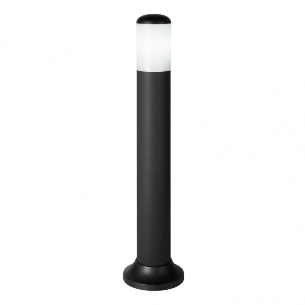 Pilar exterior Azafrán Negro de 70 cm para iluminación de jardín, IP44, policarbonato, estilo moderno, Fabrilamp 127371009