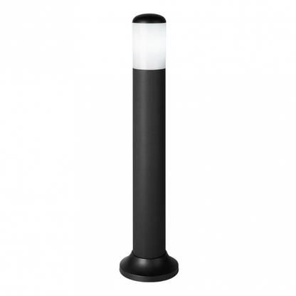 Pilar exterior Azafrán Negro de 70 cm para iluminación de jardín, IP44, policarbonato, estilo moderno, Fabrilamp 127371009