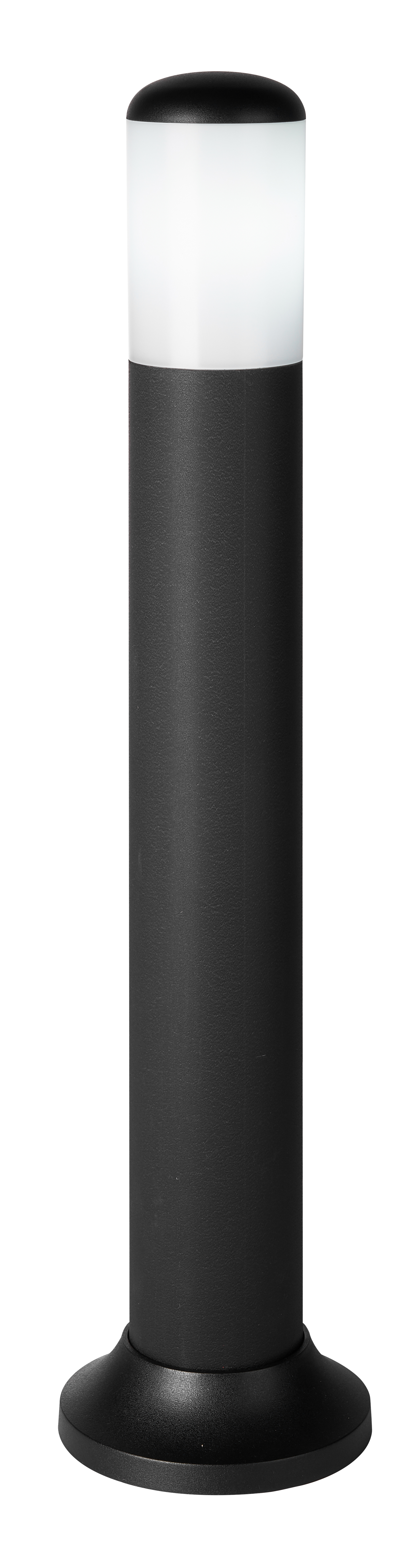 Pilar exterior de 70 cm en color Azafrán Negro, iluminación de jardín Fabrilamp, IP44, policarbonato, diseño moderno negro