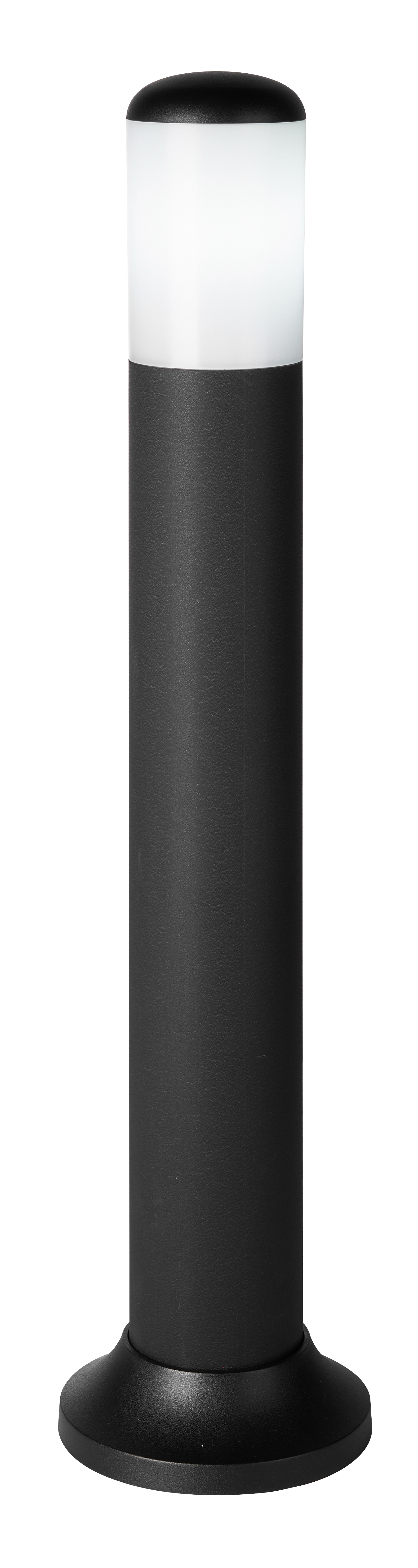 Pilar exterior de 70 cm en color Azafrán Negro, iluminación de jardín Fabrilamp, IP44, policarbonato, diseño moderno negro