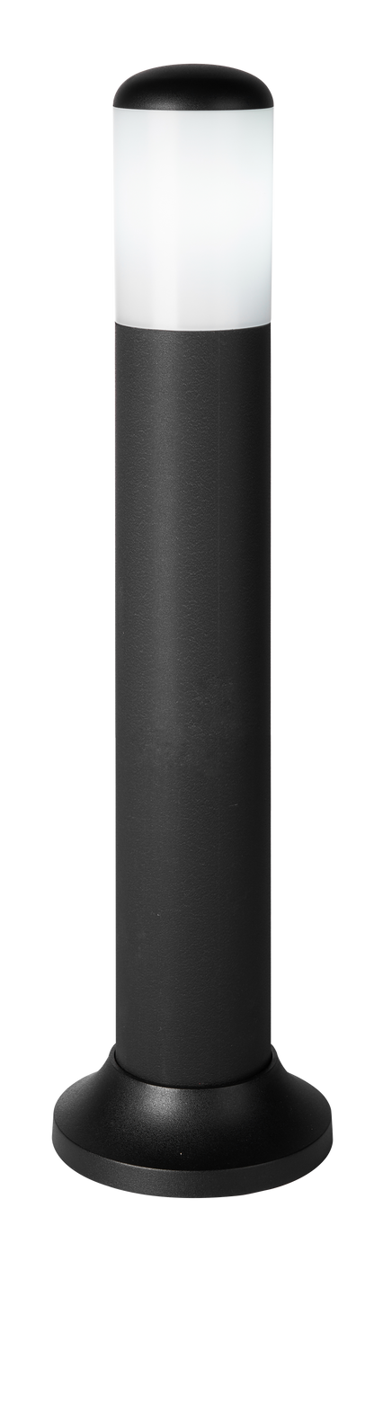 Pilar Exterior Azafrán Negro – Fabrilamp 127371109, luminaria exterior de policarbonato IP44 para jardín y terraza, sobremuro